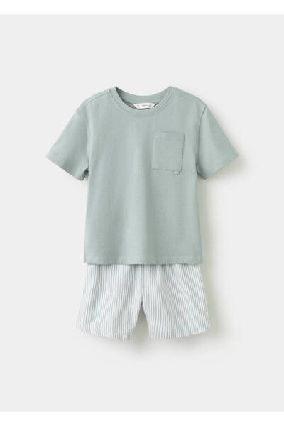 MANGO Baby Çizgili şort pijama takımı