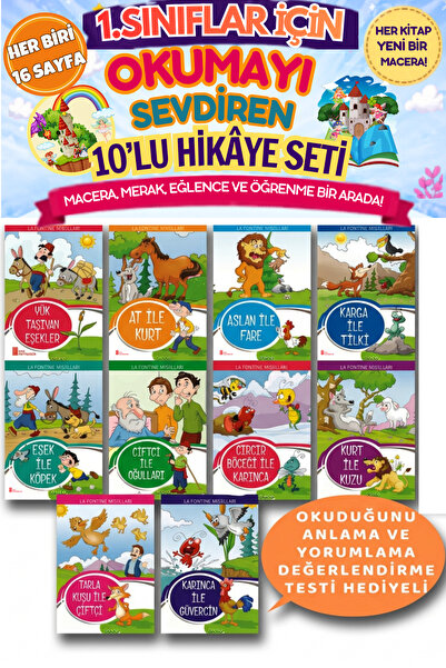 Ata Yayıncılık 1.sınıflar Için Okumayı Sevdiren Öğretmen Tavsiyeli 10'lu Hika...