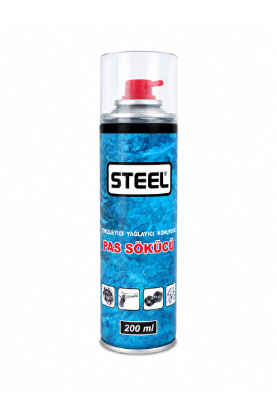 STEEL Pas Sökücü Sprey 200 ml | Temizleyici, Yağlayıcı ve Koruyucu