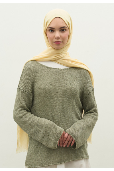 Freshscarfs Tereyağ Sarısı Kaşmir Dokulu Şal