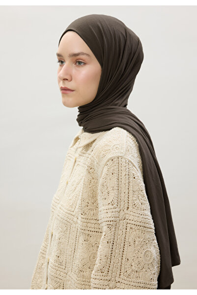 Freshscarfs Penye Şal Koyu Kahve