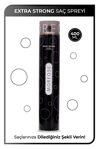 Morfose Siyah Ekstra Sert Saç Spreyi 400 ml 8698655380053
