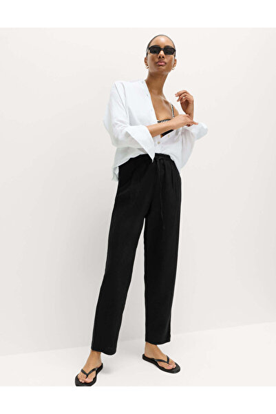 Marks & Spencer Keten Karışımlı Tapered Pantolon