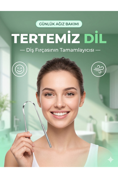 Beatitude Profesyonel Dil Temizleyici Tongue Scraper Metal Dil Sıyırıcı Kazıyıcı Ağız Hijyeni Nefes Ferahlatıcı