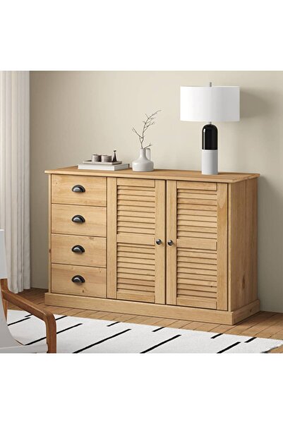 Concept Servantă cu sertare VIGO, 113x40x75 cm, lemn masiv de pin