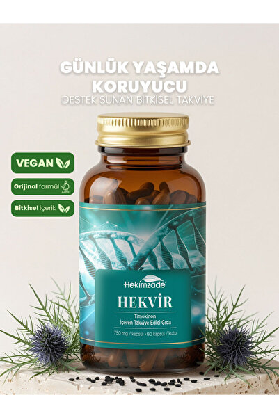 Hekimzade Hekvir 90 Kapsül 750 mg – Timokinon İçeren Takviye Edici Gıda