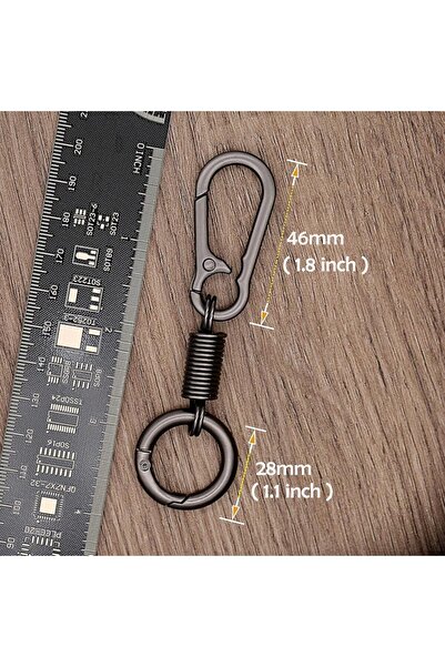 Arabest Metal Keychain Clips with O Rings, Quick Release Key Ring, Small Cara...