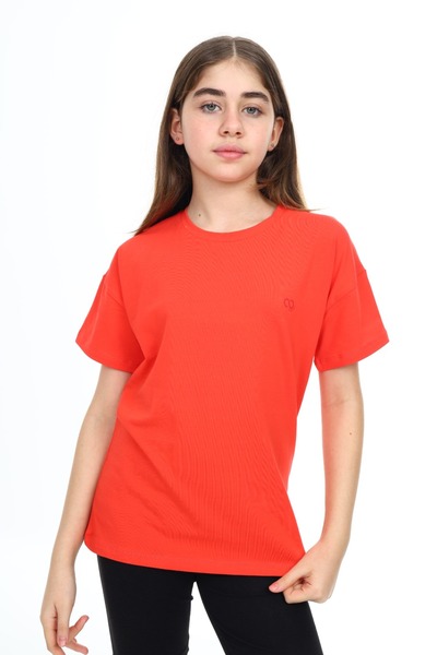 Toontoy Tricou cu mânecă scurtă pentru fete cu imprimeu guler rotund