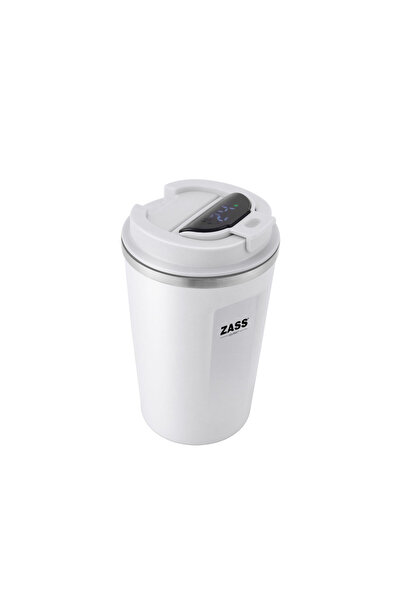 Zass Cană inteligentă cu afișaj digital al temperaturii - 380 ml ZG-CM 01 Albă