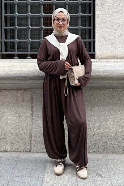 Madmext Bitter Brown Lycra Modal Shalwar Suit Mg2784