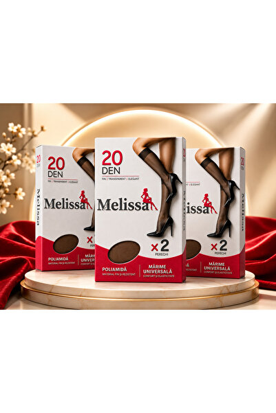 Melissa SET OF 3 BOXES - 3/4 POLYAMIDE SOCKS (2 pairs/box) - GREY