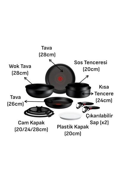 TEFAL Ingenio Experience Fusion Core 9X Büyük Tava Ve Tencere Seti - 11 Parça