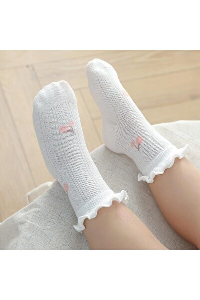 Arabest Pleated socks knee-length solid color cotton stockings ,for newborn g...