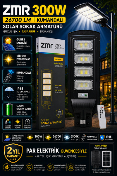 ZMR 300 W SOLAR SOKAK ARMATÜRÜ