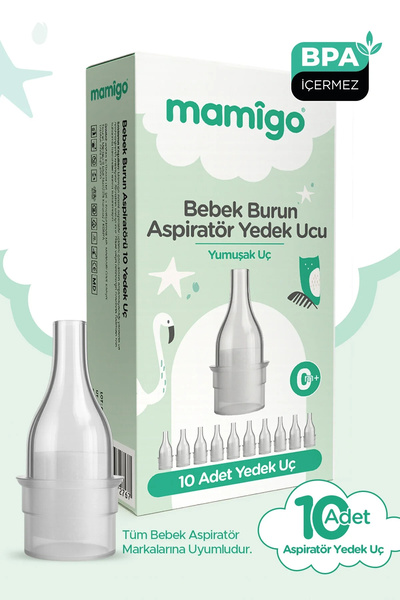 Mamigo Burun Aspiratörü Yedek Uç (10 Adet) I Tüm Markalara Uyumlu