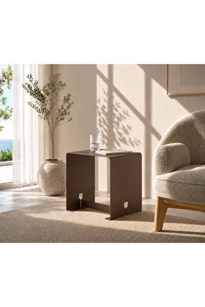 steelthesign MONOARC SERİSİ DEKORATİF SEHPA - KAHVERENGİ