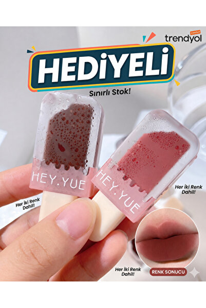 Gege Bear 1 ALANA 1 BEDAVA Mat Dudak İkilisi Ruj | Uzun Süre Kalıcı Doğal Ton