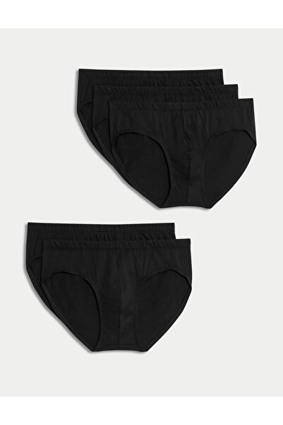 Marks & Spencer Saf Pamuklu 5'li Cool & Fresh™ Slip Külot Seti