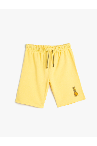 Koton Pineapple Printed Tie Shorts