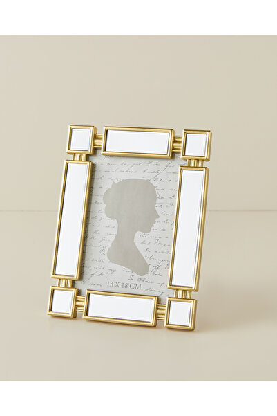 English Home Mona Polyresin Çerçeve 13x18 cm Beyaz-Gold