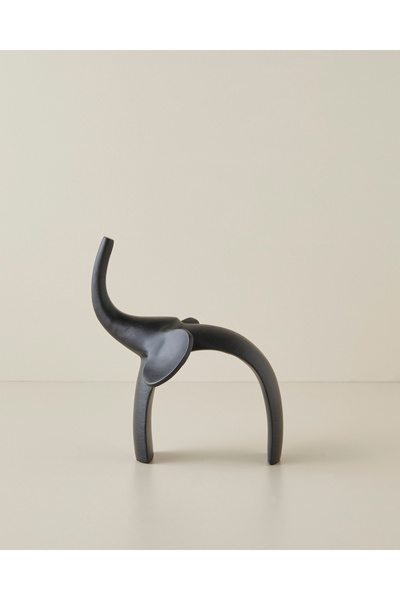 English Home Elephant Alüminyum Biblo 18 cm Siyah