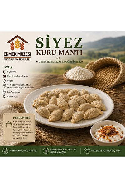 ekmek müzesi Siyez Kuru Mantı 400 gr