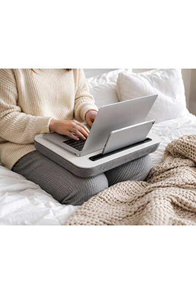 OEM Portable laptop and tablet stand with ergonomic knee cushion, phone/table...