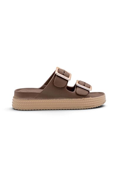 AkınalBellaa Akinalbella E486.Z.001 Double Buckle Eva Women's Slippers