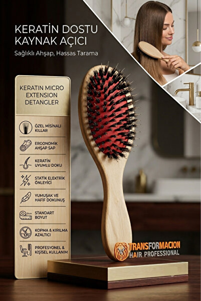 Transformacion Perie pentru deschiderea părului - Keratin Micro Welding Wood ...