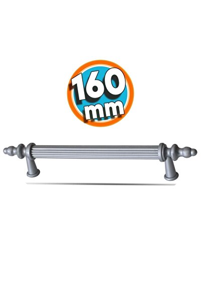 NZB Çekmece Banyo Mutfak Dolap Kapak Kulpu Kulbu 160 Mm Gri Sert Plastik Kulp