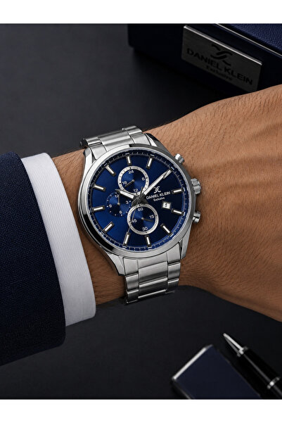 Daniel Klein Steel Cord Chronometer Dial Design 3 Atm Water Resistant Men Wri...
