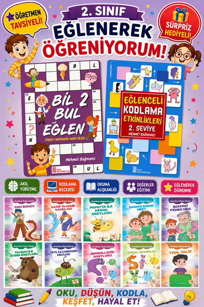 Ata Yayıncılık 2.Sınıflar İçin Okumayı Sevdiren 10 lu Hikaye Seti -Bil Bul Eğ...