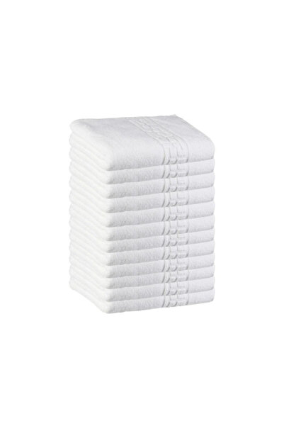 Kotonia Home Set de 12 prosoape de hotel - Jacquard cu bordură grecească, 30x...