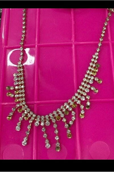 ELUNE İSTANBUL Milano Zircon Stone Stylish Evening Dress Necklace