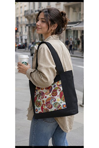 Yazlık Kapitone Desenli Tote Bag
