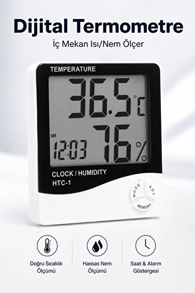 NZB Termometre Isı Nem Ölçer Bebek Odası Oda Sıcaklık Ölçme Derece fahrenhayt...