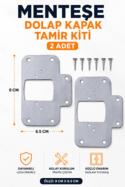 NZB Dolap Kapak Taş Menteşe Tamir Sacı Pratik Aparat Onarım Kiti Yuva Tablası...