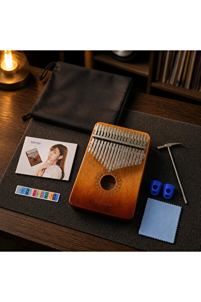 Unichrome Klx-520 Hakiki Ağaç Kalimba Ahşap 17 Paslanmaz Tuşlu (FULL SET)