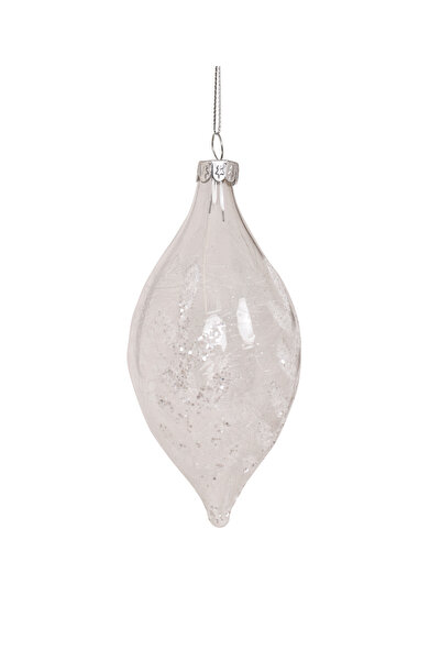 Yargıcı Oval Cam Yılbaşı Ağaç Süsü (8 cm)
