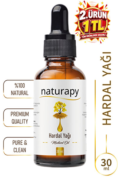 NATURAPY Mustard Oil (Mustard Oil) Cold Pressed Fixed Oil 30 ml Glass Bottle ...