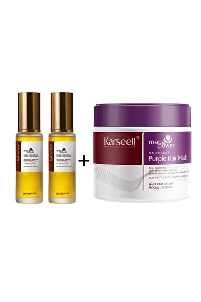 KARSEELL MACA CARE SYSTEM مجموعة كارسيل للعناية بالشعر التالف والجاف: قناع ال...