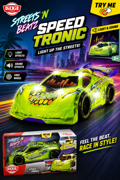 Dickie Toys Speedtronic Car Toy with Changing Lights and Music