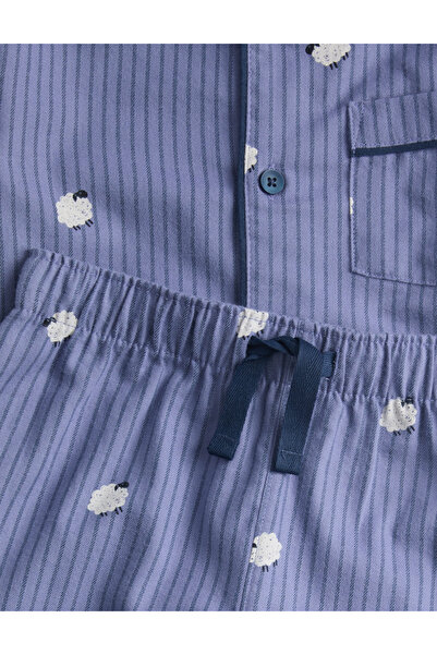 Marks & Spencer Koyun Desenli Pamuklu Pijama Takımı