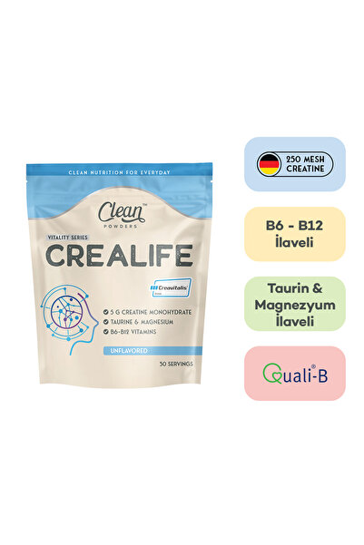 Clean Powders Crealife Alman Patentli (Creavitalis®) Kreatin Monohidrat 168 gr