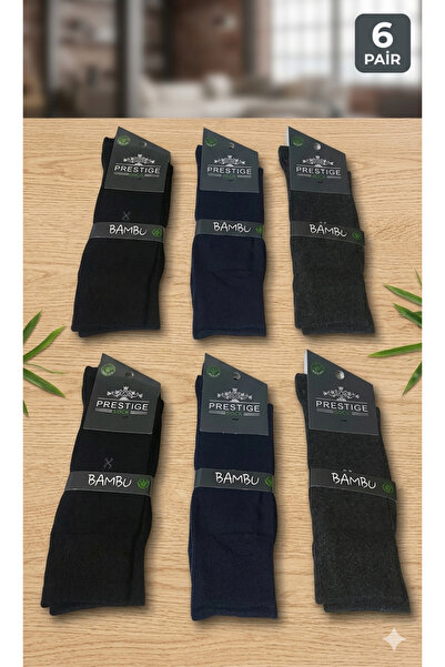GÜZEL KAMAN Prestige Men's Socks 6 Pieces Bamboo Quality Practical Durable St...