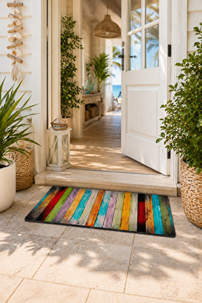 esnature Rustic Wooden Colored Door Mat 45X70 cm
