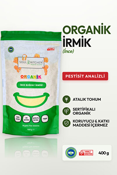 Soul Kitchen Organik Ürünler Organik Sertifikalı İnce İrmik Kilitli Ambalaj 4...