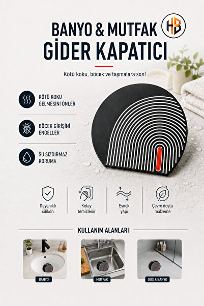 HOBİLON Banyo Mutfak Lavabo için Kötü Koku ve Haşere Böcek Önleyici Silikon M...