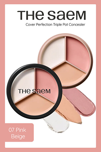 THE SAEM The Saem Cover Perfection Triple Pot Concealer 07 Pink Beige