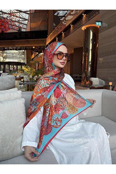 tomrisboutique شال حجاب فاخر من الحرير الفوال مقاس 70 × 180 سم